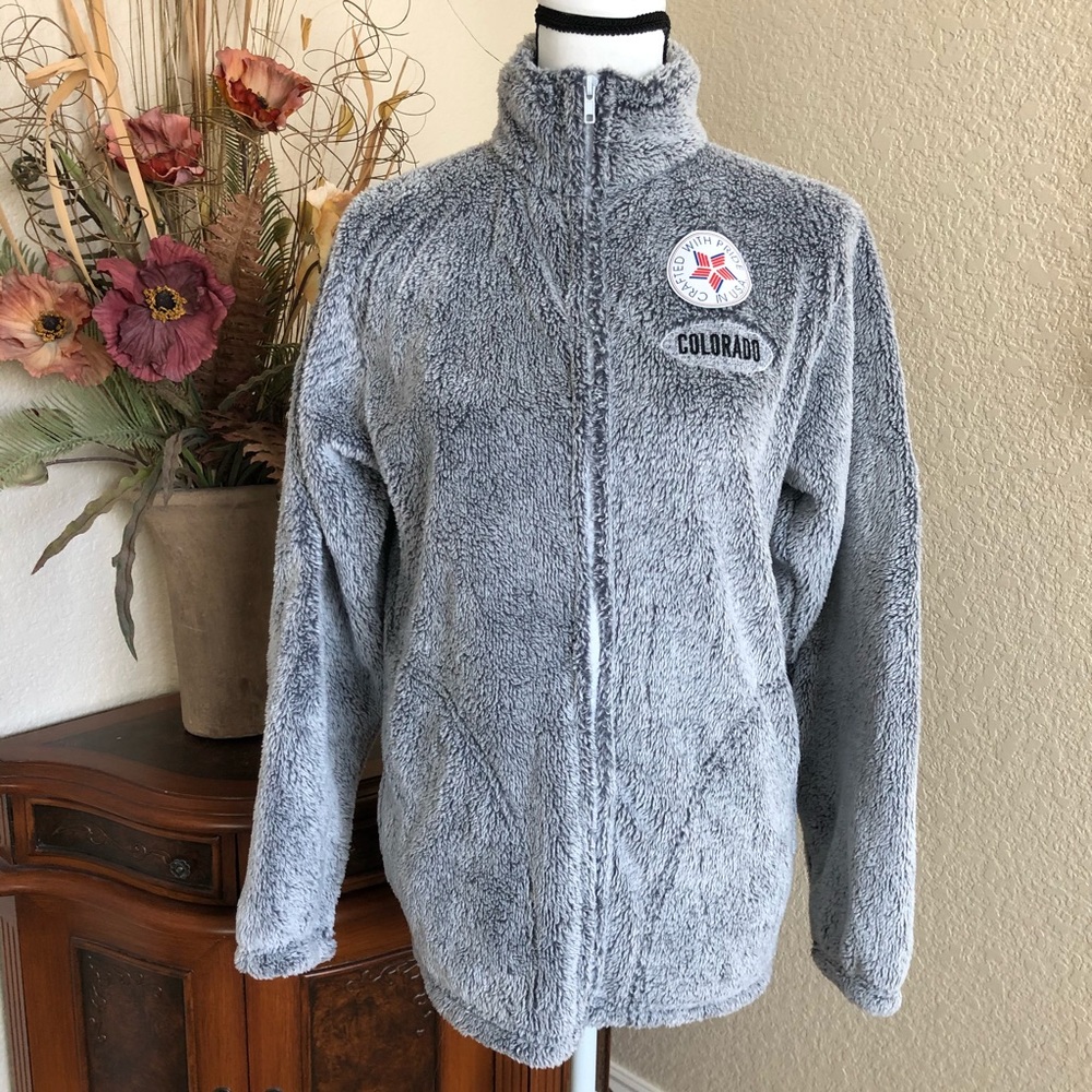 Tipsy Fleece Mock Neck Fuzzy Jacket